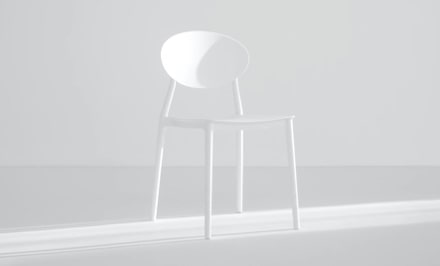 Minimalist white chair